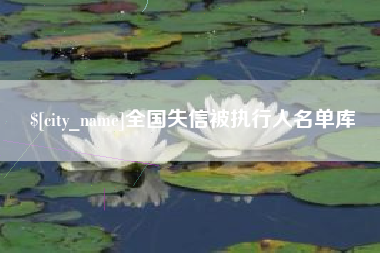 菏泽全国失信被执行人名单库