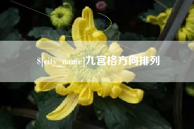 菏泽九宫格方向排列