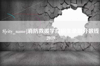 菏泽消防救援学院招生录取分数线2019