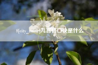 菏泽九宫格口诀是什么