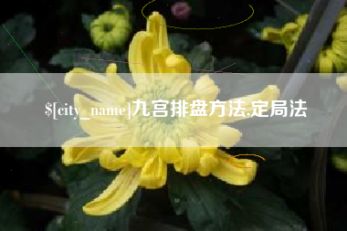 菏泽九宫排盘方法,定局法