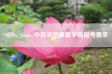 菏泽中国消防救援学院报考要求