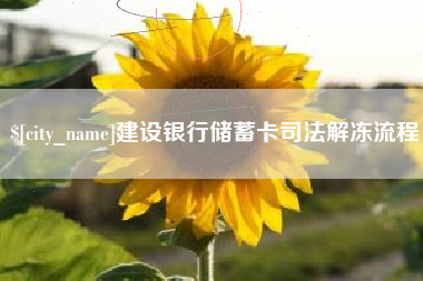 菏泽建设银行储蓄卡司法解冻流程