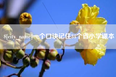 菏泽一个口诀记住34个省小学课本