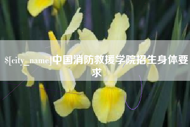 菏泽中国消防救援学院招生身体要求