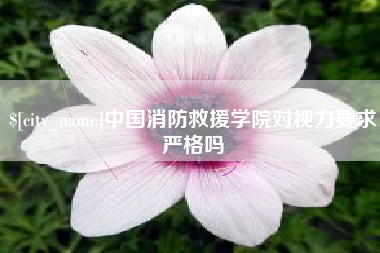 菏泽中国消防救援学院对视力要求严格吗