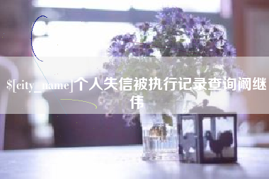 菏泽个人失信被执行记录查询阚继伟