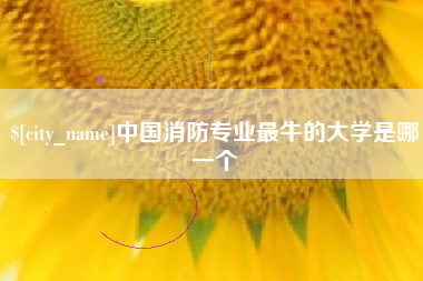 菏泽中国消防专业最牛的大学是哪一个