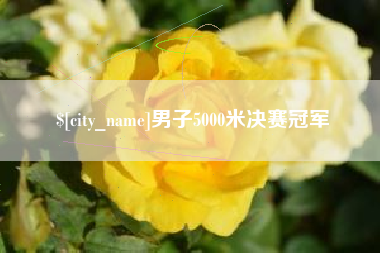 菏泽男子5000米决赛冠军