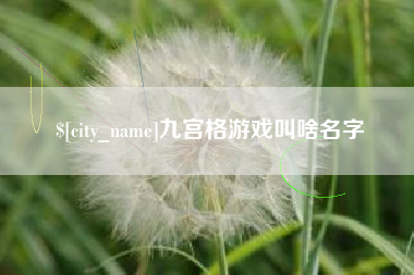 菏泽九宫格游戏叫啥名字