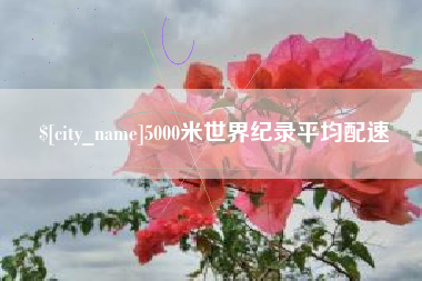 菏泽5000米世界纪录平均配速