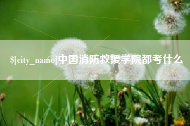 菏泽中国消防救援学院都考什么