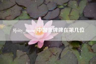 菏泽中国金牌牌在第几位