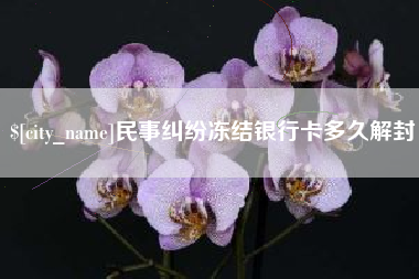 菏泽民事纠纷冻结银行卡多久解封