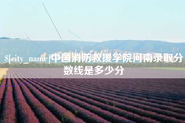 菏泽中国消防救援学院河南录取分数线是多少分