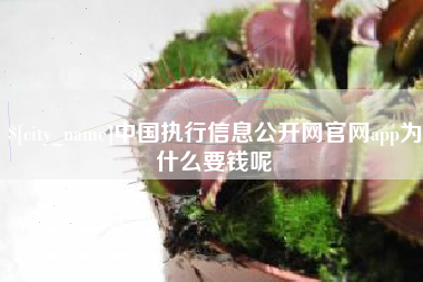 菏泽中国执行信息公开网官网app为什么要钱呢