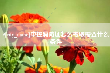 菏泽中控消防证怎么考取需要什么条件
