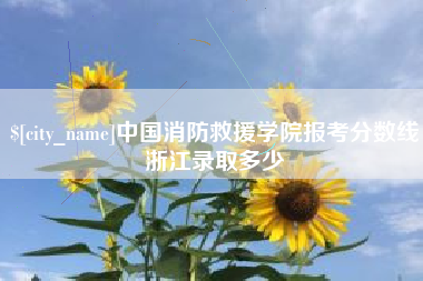 菏泽中国消防救援学院报考分数线浙江录取多少