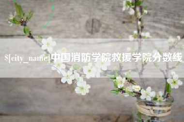 菏泽中国消防学院救援学院分数线