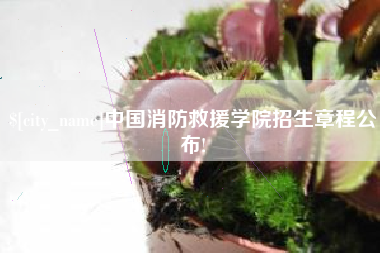 菏泽中国消防救援学院招生章程公布!
